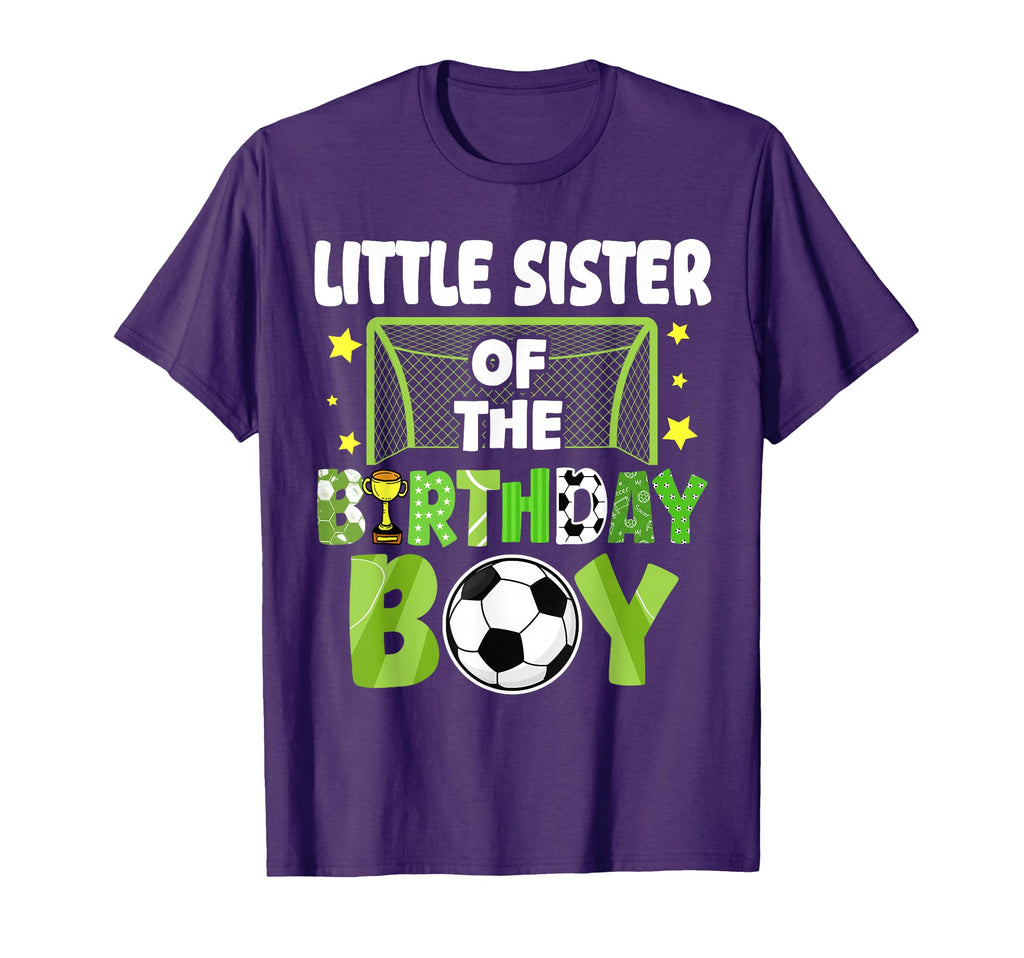 Soccer Little Sister Birthday Party T-Shirt - Aesthetic Graphic Unisex - T-Shirt, Sweatshirt, Hoodie