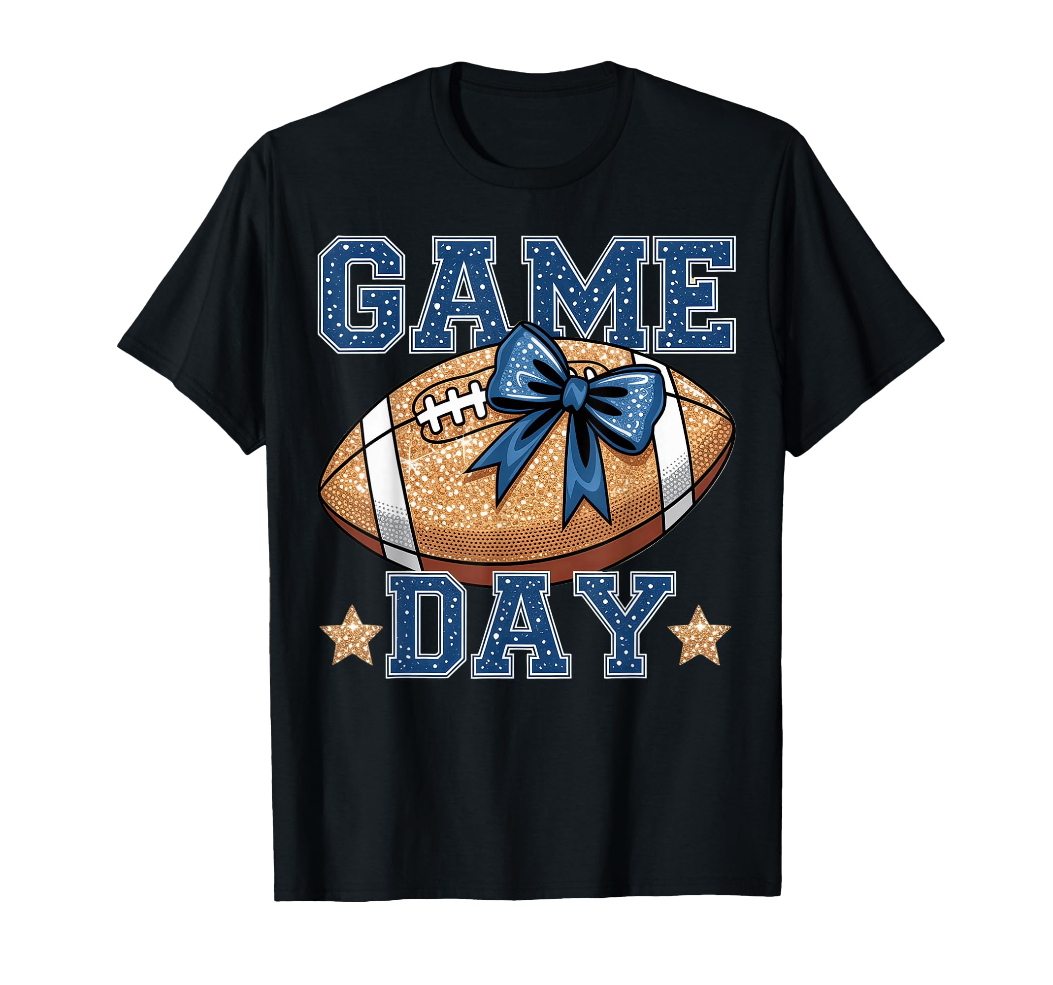 Game Day Football Mama Blue Gold T-Shirt - Aesthetic Graphic Men Women - T-Shirt, Sweatshirt, Hoodie
