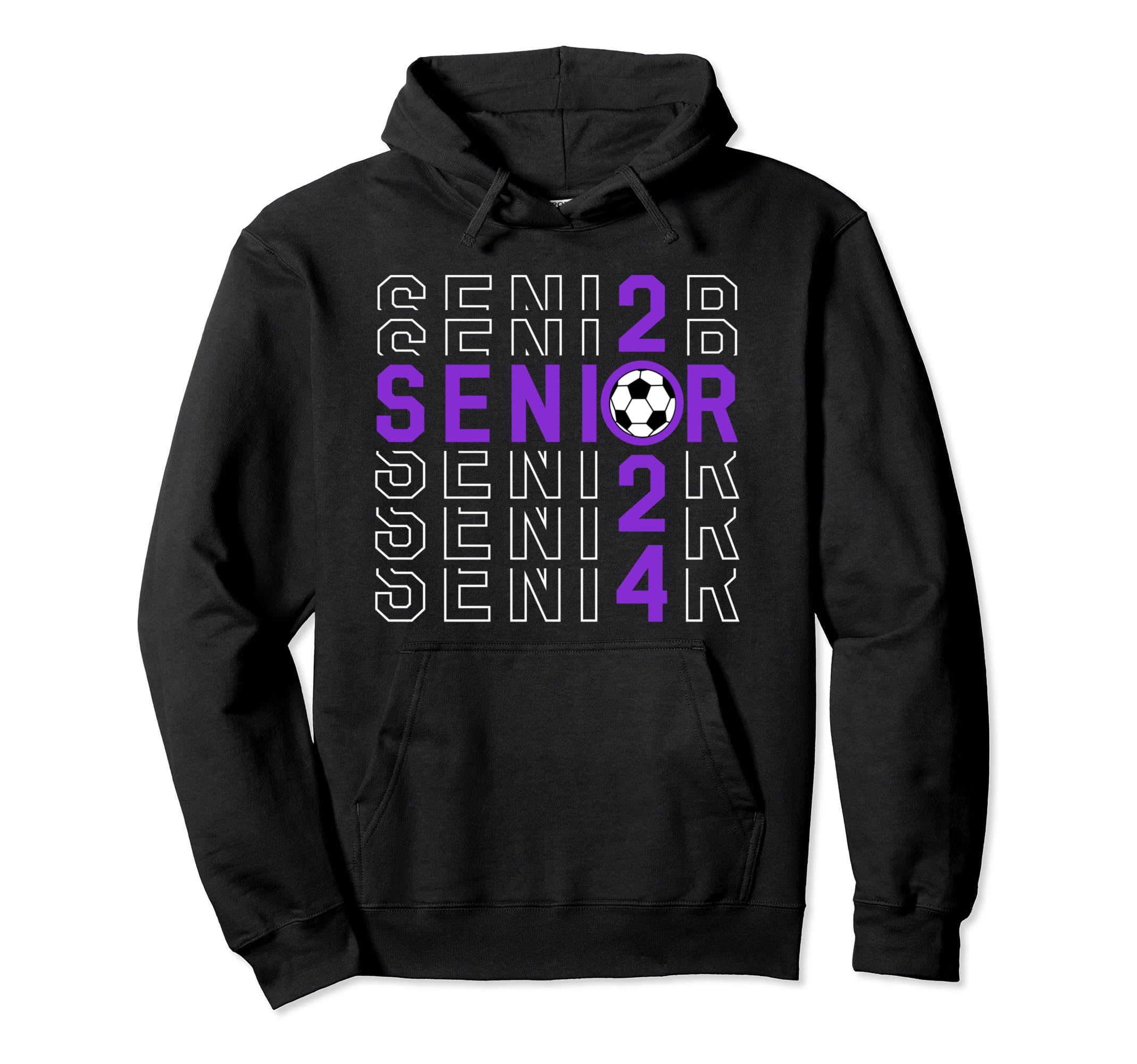 Senior Class 2024 Graduation Soccer Hoodie - Casual Everyday Wear Men Women - T-Shirt, Sweatshirt, Hoodie