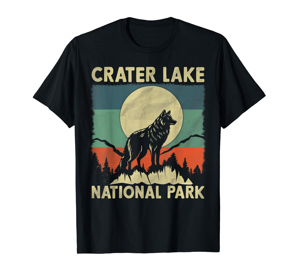 Wolf Crater Lake National Park T-Shirt - Custom Art Print Unisex - T-Shirt, Sweatshirt, Hoodie