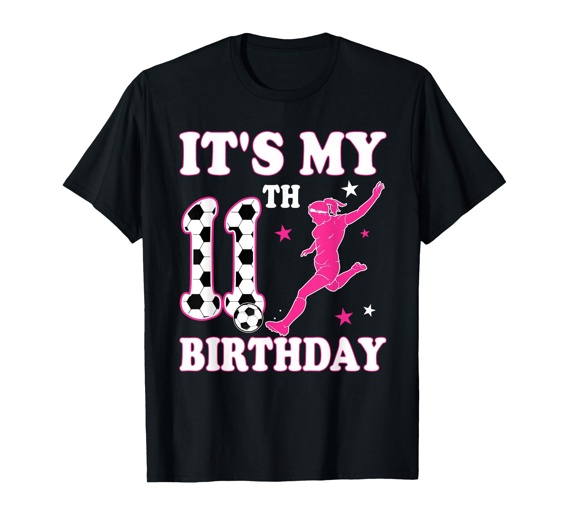 11Th Birthday Soccer Themed 11 Year T-Shirt - Minimalist Print for Adults - T-Shirt, Sweatshirt, Hoodie