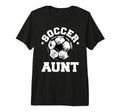 Soccer Aunt Soccer Ball Distressed Funny T-Shirt - Custom Art Print Unisex - T-Shirt, Sweatshirt, Hoodie