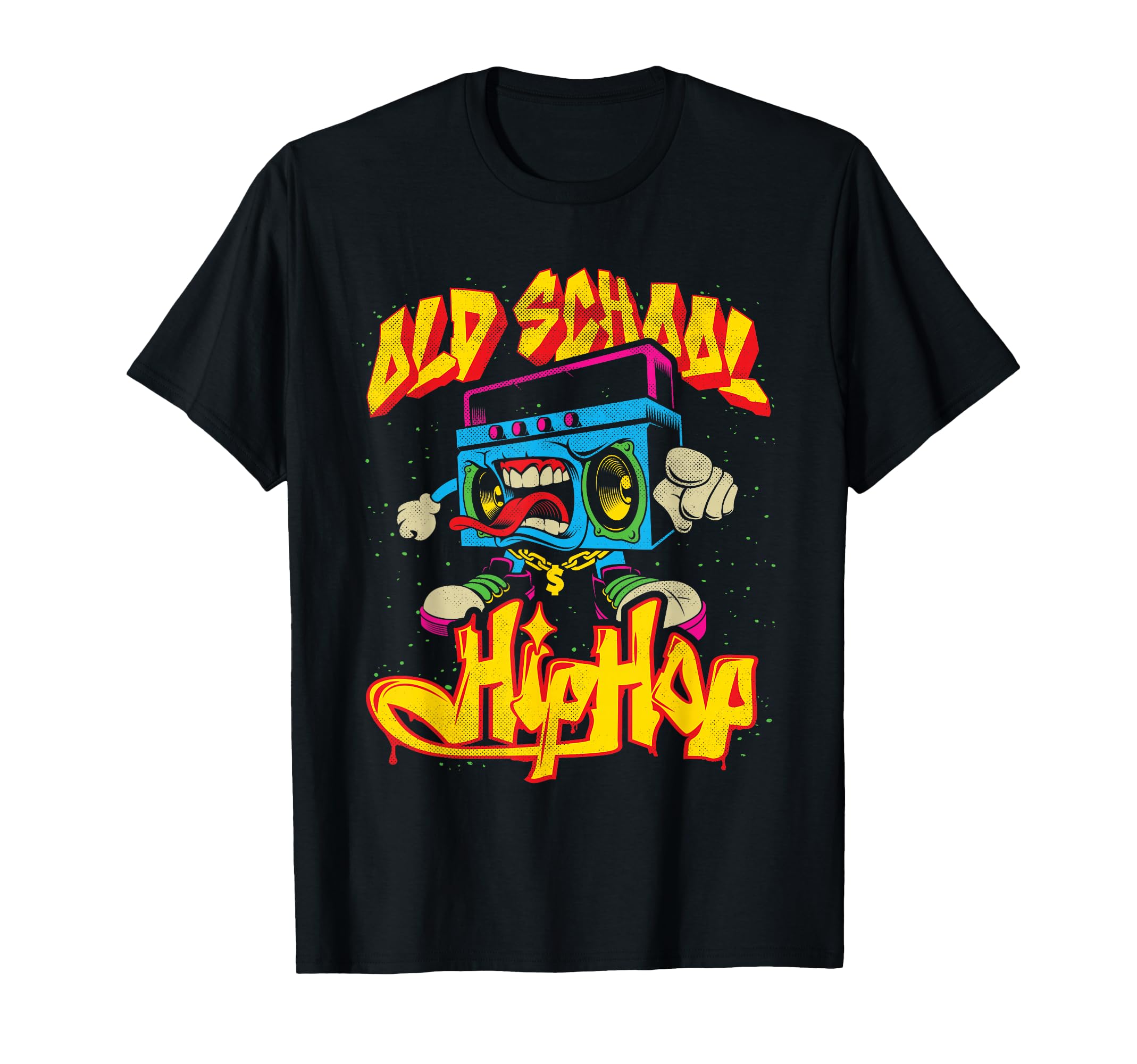 Old School Hip Hop Boombox Graffiti T-Shirt - Trendy Graphic Men Women - T-Shirt, Sweatshirt, Hoodie