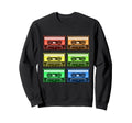 Rainbow Cassette Tapes Colorful Sweatshirt - Novelty Apparel Men Women - T-Shirt, Sweatshirt, Hoodie