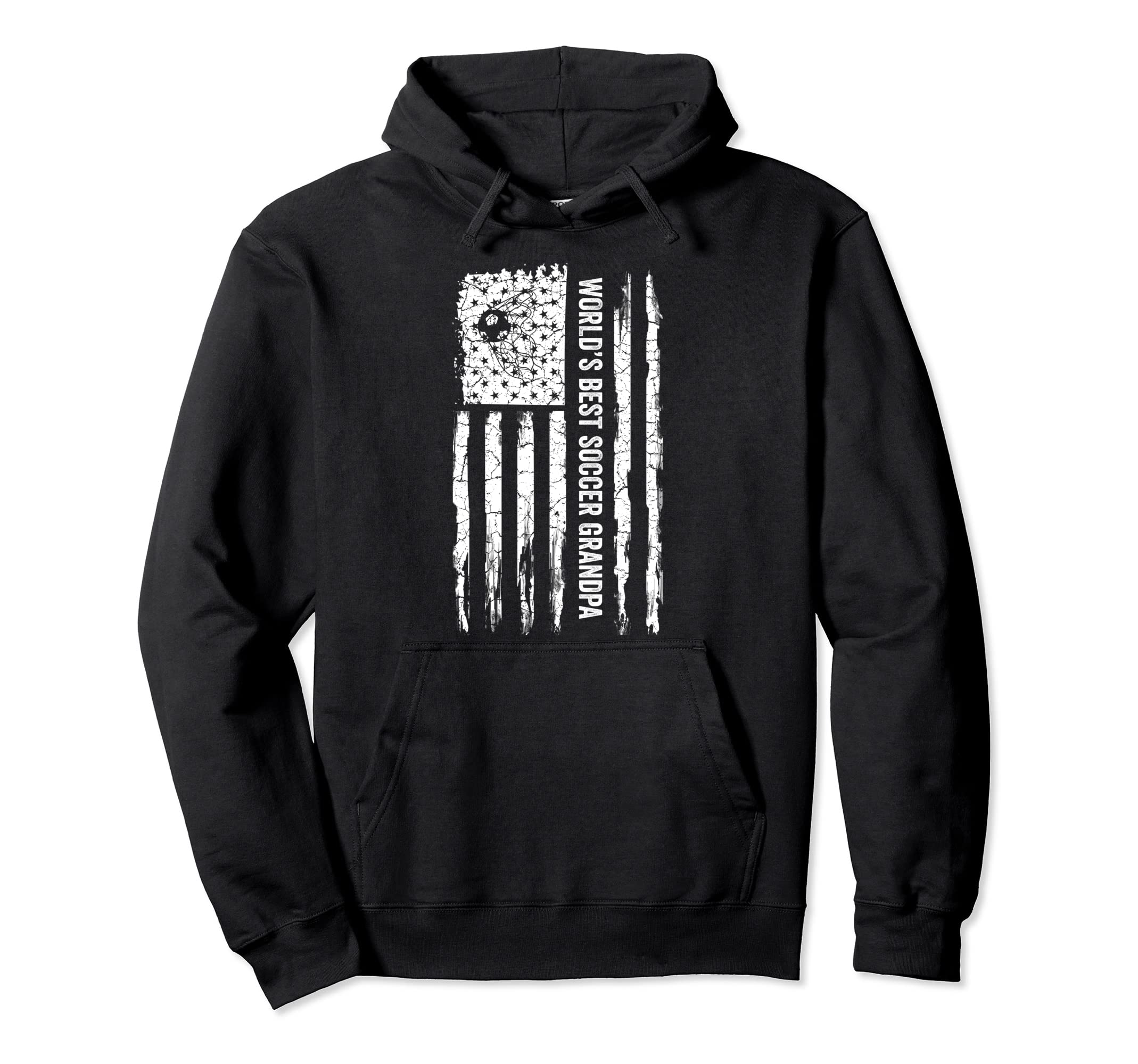 Usa Flag Worlds Best Soccer Grandpa Hoodie - Fun Novelty Design Unisex - T-Shirt, Sweatshirt, Hoodie