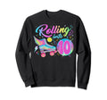 Roller Skates Birthday Disco Ball Sweatshirt - Minimalist Print Unisex - T-Shirt, Sweatshirt, Hoodie