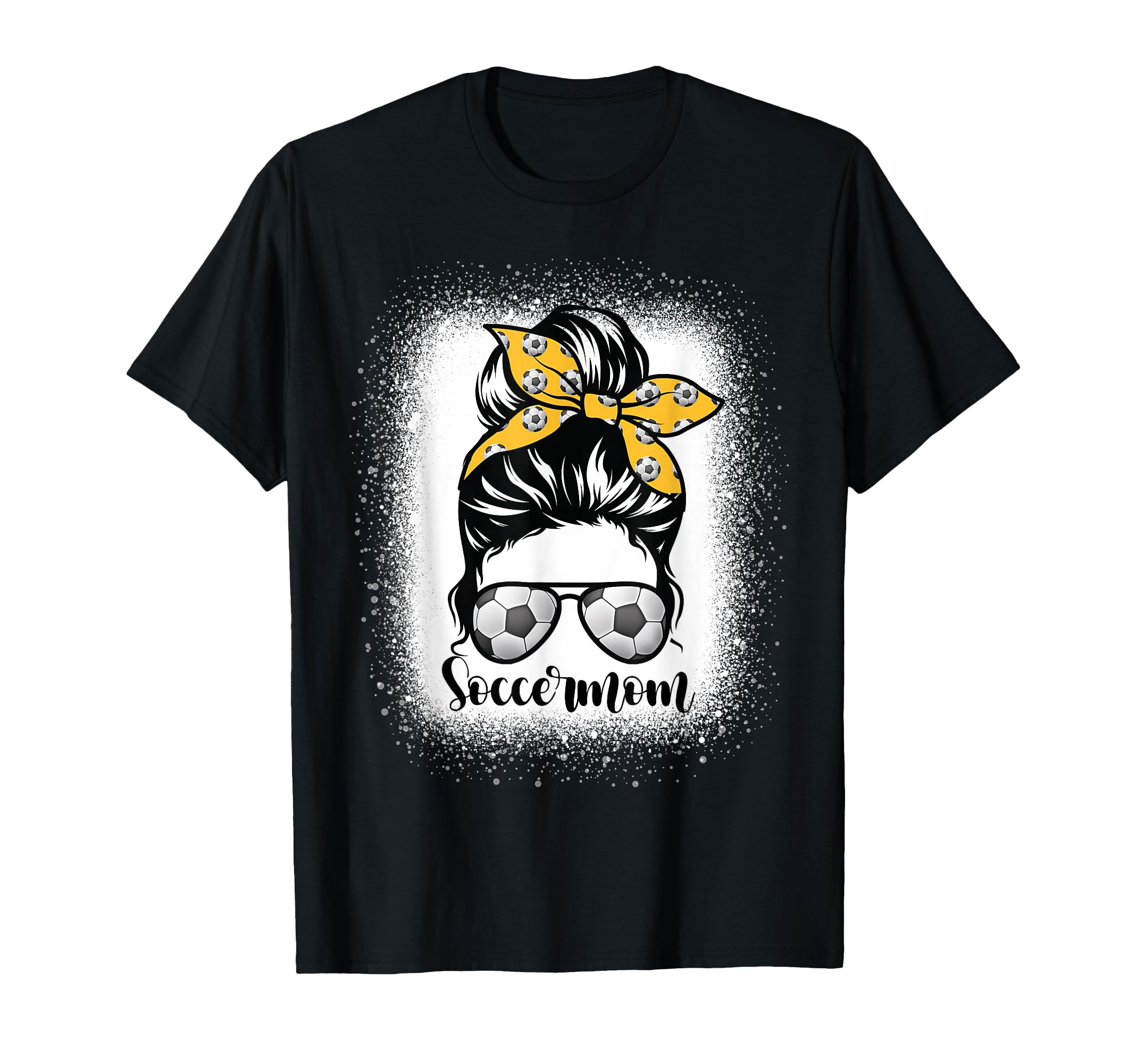 Bleached Soccer Mom Messy Bun T-Shirt - Aesthetic Graphic for Adults - T-Shirt, Sweatshirt, Hoodie
