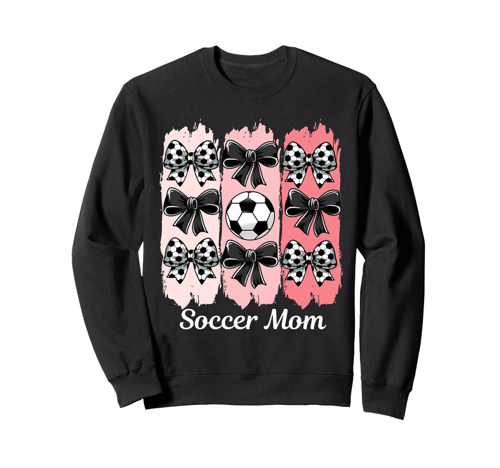 Soccer Mom Coquette Bow Soccer Sweatshirt - Custom Art Print for Adults - T-Shirt, Sweatshirt, Hoodie