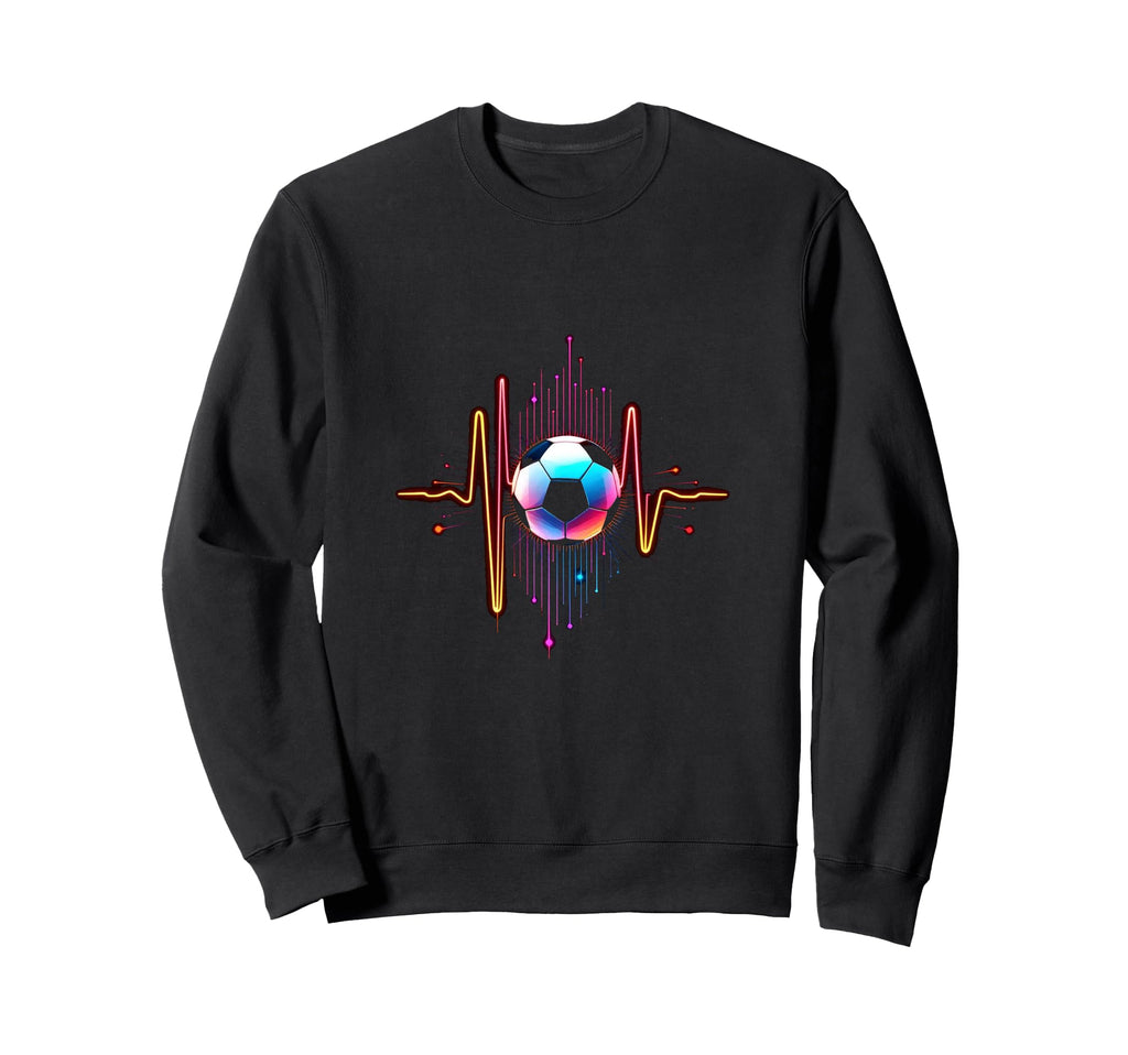 Soccer Ball Heartbeat Sweatshirt - Unique Graphic Men Women - T-Shirt, Sweatshirt, Hoodie