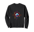 Soccer Ball Heartbeat Sweatshirt - Unique Graphic Men Women - T-Shirt, Sweatshirt, Hoodie