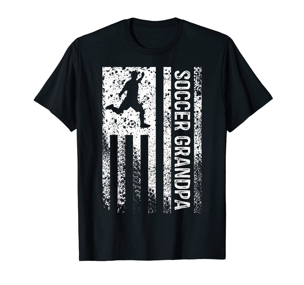 Soccer Grandpa American Flag Proud T-Shirt - Aesthetic Graphic for Adults - T-Shirt, Sweatshirt, Hoodie