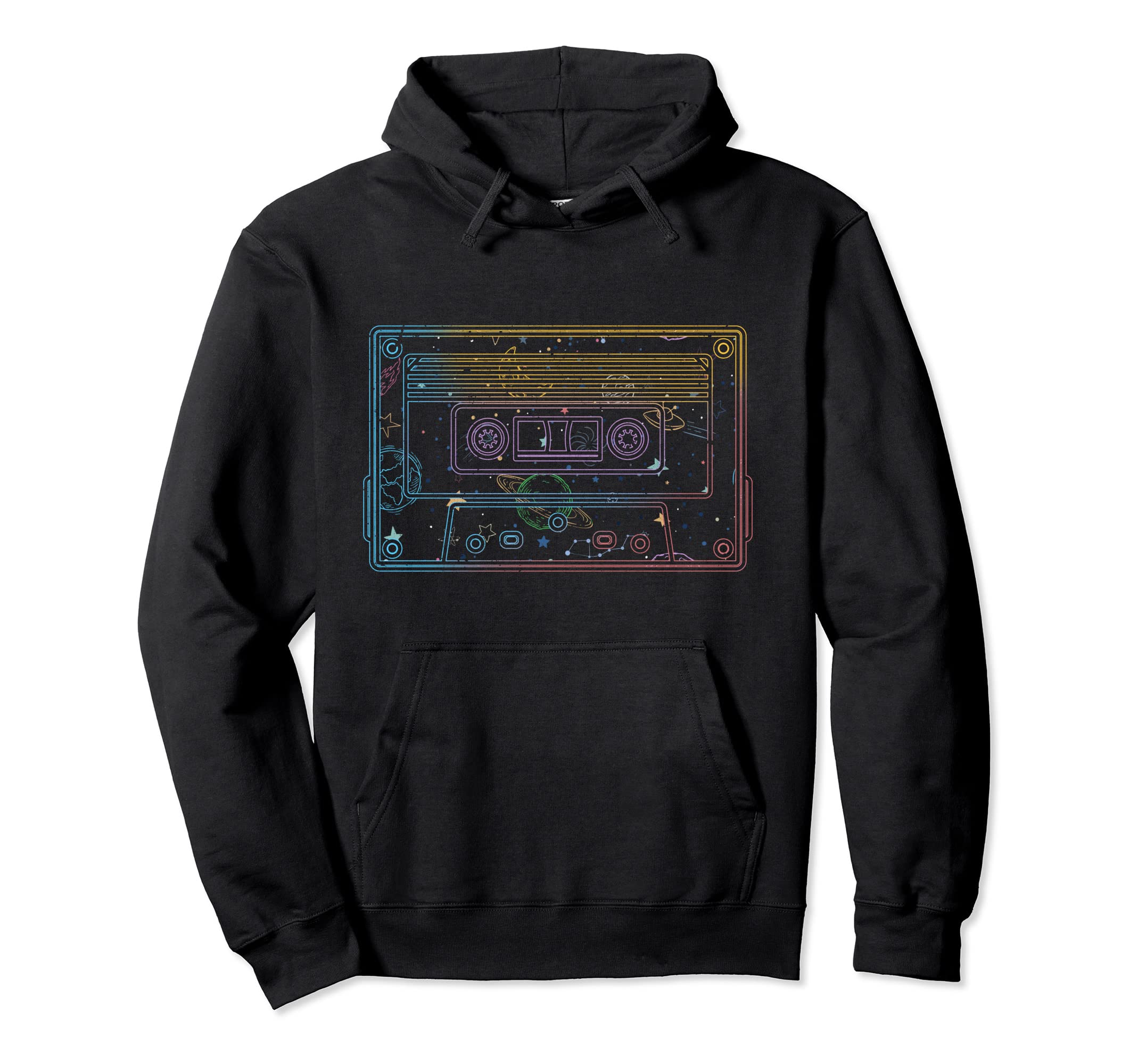80S Music Cassette Mixtape Eighties Hoodie - Custom Art Print for Adults - T-Shirt, Sweatshirt, Hoodie