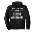 Vhs Player Videotape Video Cassette Hoodie - Minimalist Print Men Women - T-Shirt, Sweatshirt, Hoodie