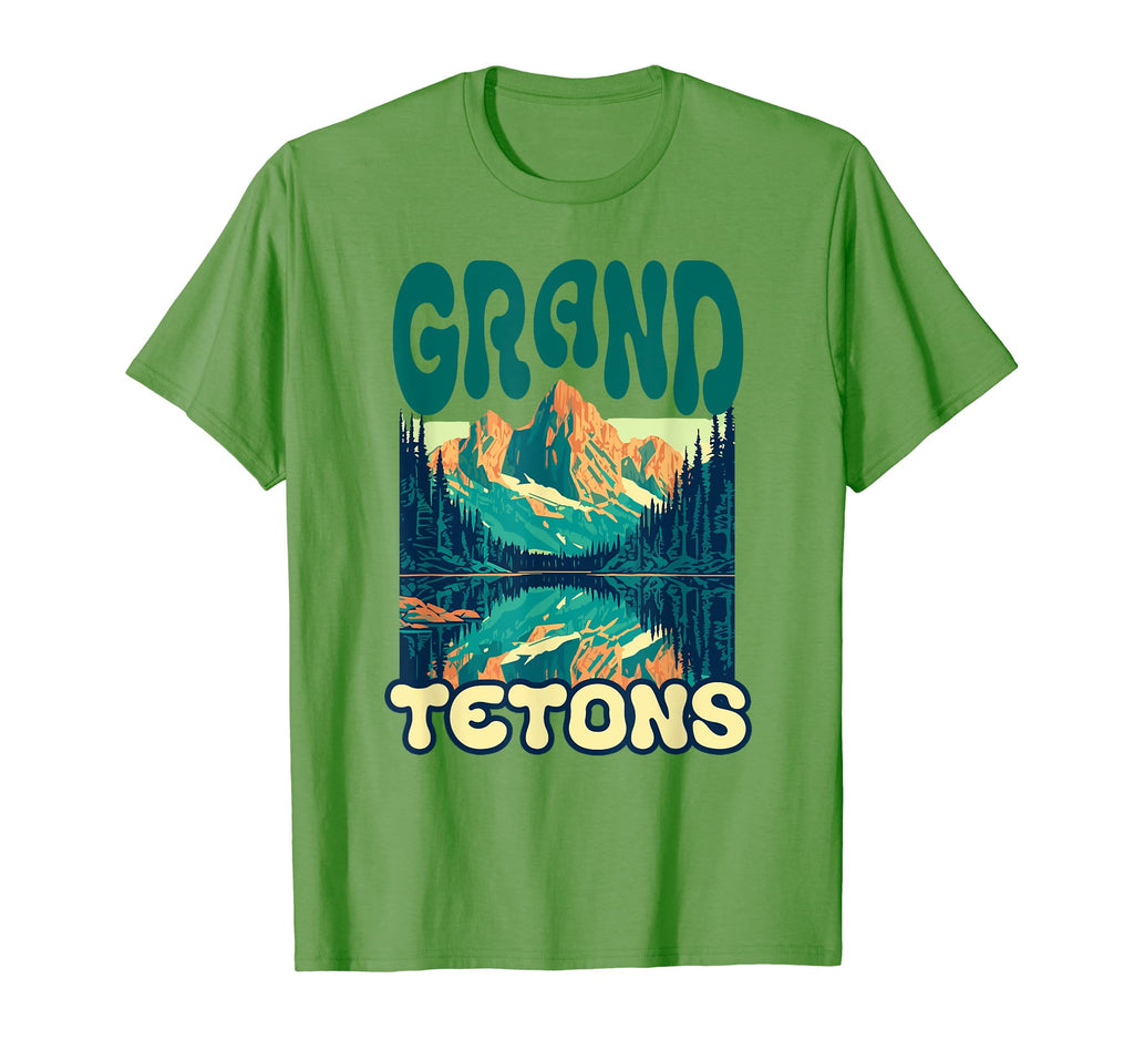 Grand Teton National Park Eighties T-Shirt - Fun Novelty Design for Adults - T-Shirt, Sweatshirt, Hoodie