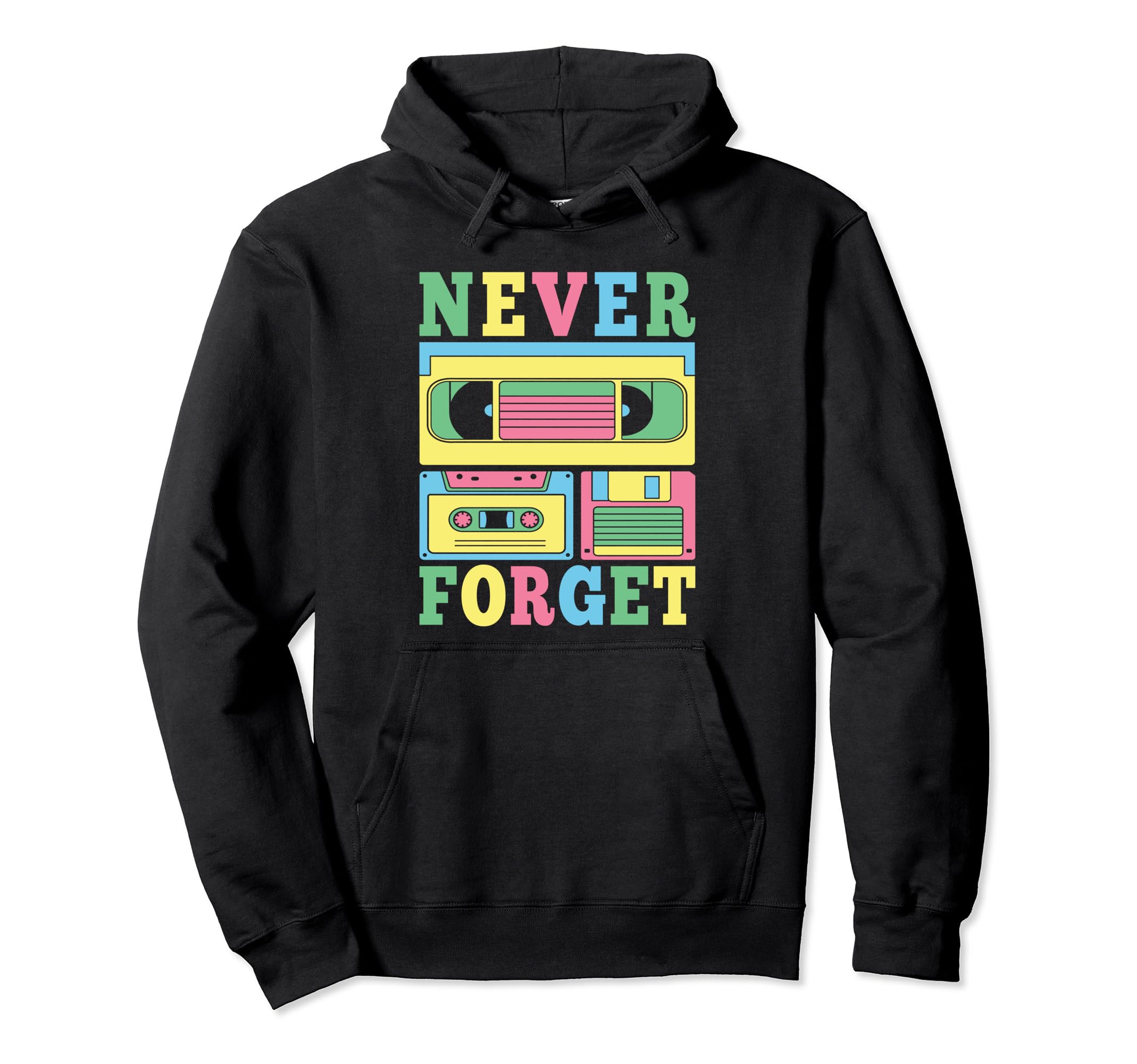 Never Forget 80S 90S Cassette Tape Hoodie - Unique Graphic for Adults - T-Shirt, Sweatshirt, Hoodie