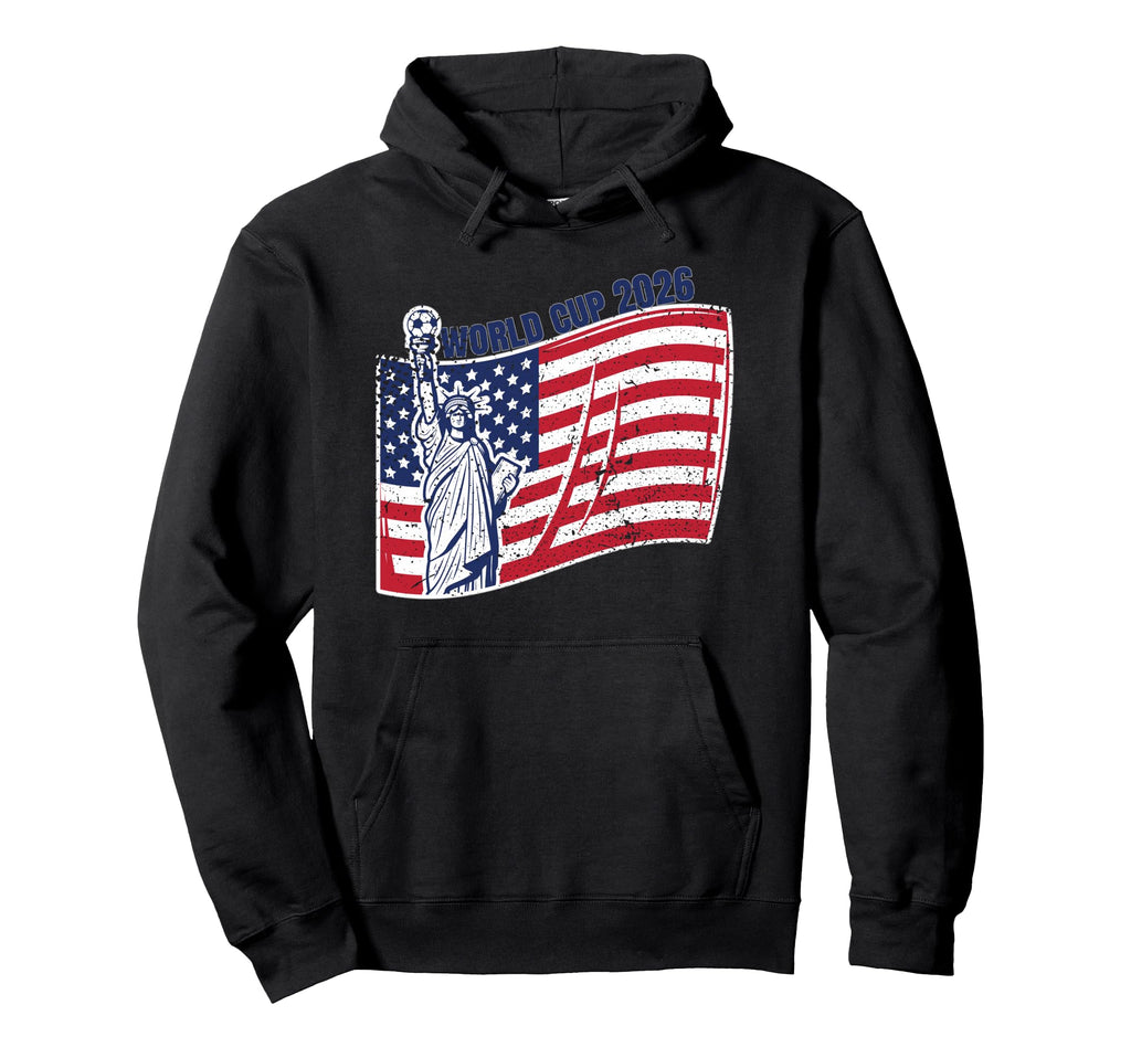 Usa World Football 26 American Team Hoodie - Fun Novelty Design Men Women - T-Shirt, Sweatshirt, Hoodie