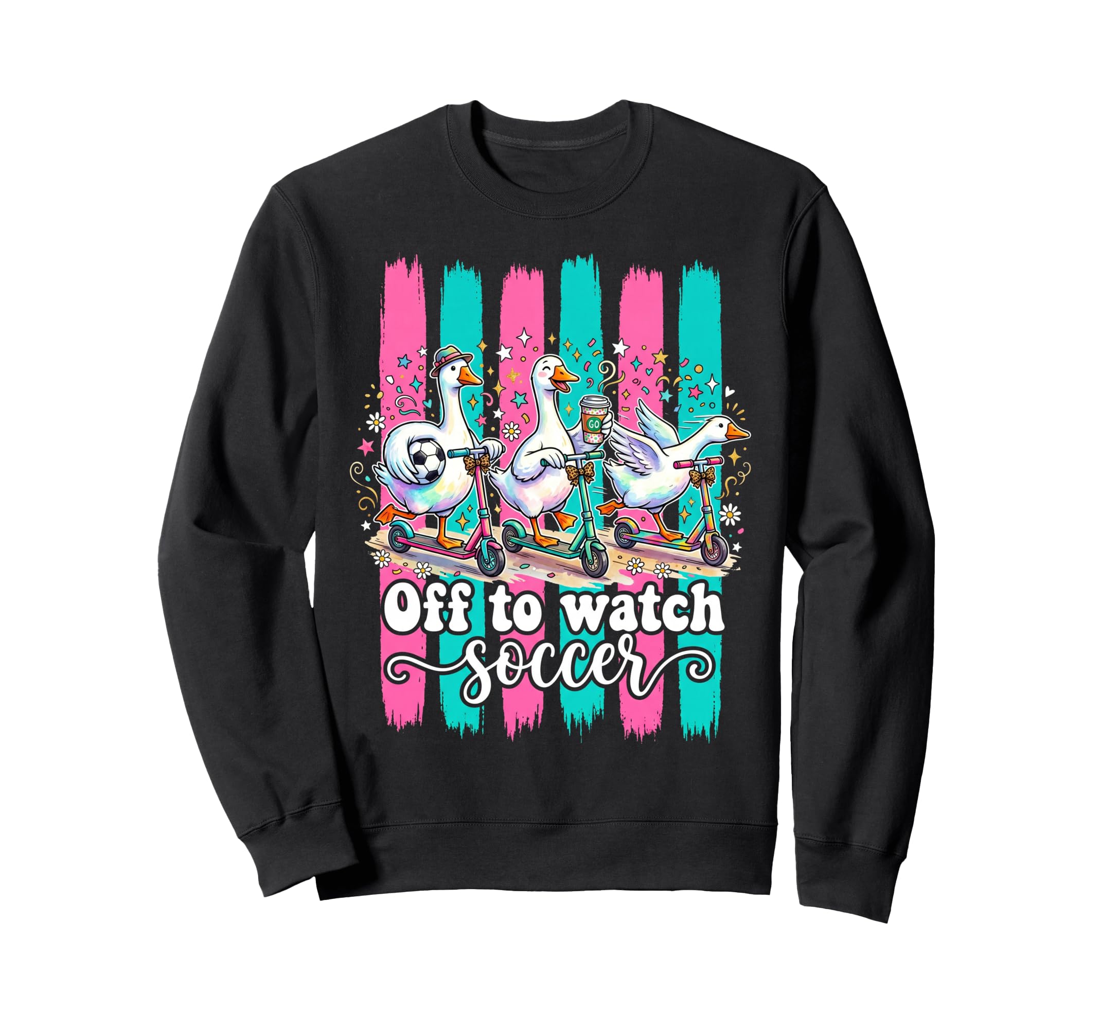Off To Watch Soccer Silly Goose Sweatshirt - Fun Novelty Design Unisex - T-Shirt, Sweatshirt, Hoodie