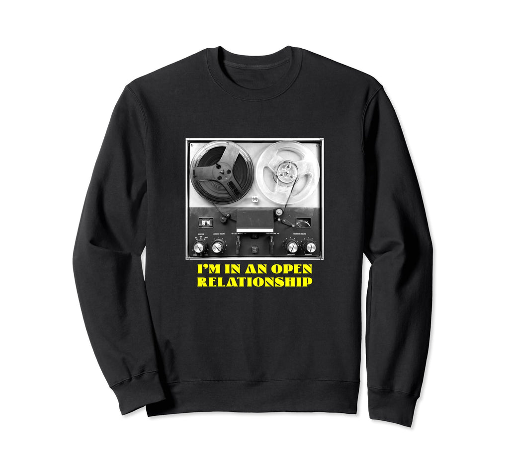 Open Reel Cassette Analog Tape Sweatshirt - Fun Novelty Design Men Women - T-Shirt, Sweatshirt, Hoodie