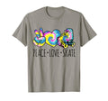 Peace Love Skate Tie Dye Roller T-Shirt - Fun Novelty Design Unisex - T-Shirt, Sweatshirt, Hoodie