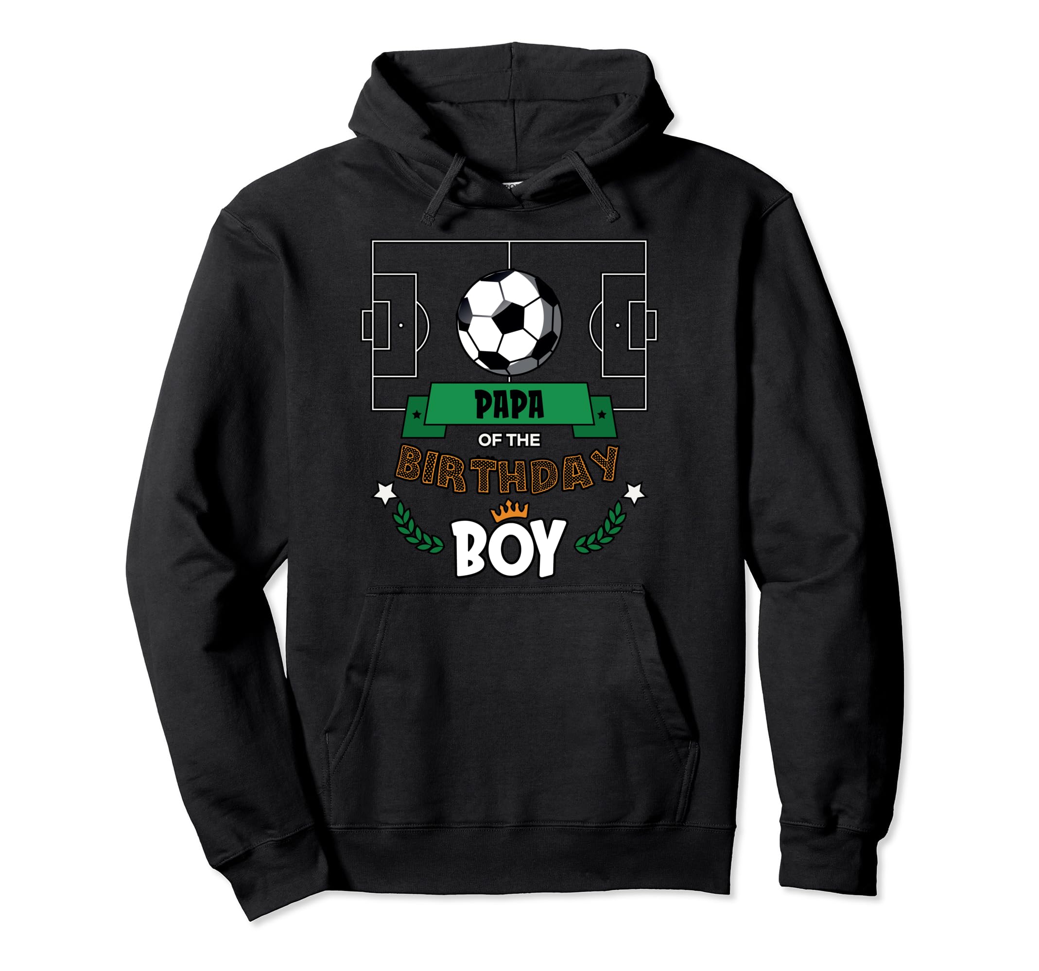 Papa Birthday Soccer Theme Matching Hoodie - Casual Everyday Wear Unisex - T-Shirt, Sweatshirt, Hoodie