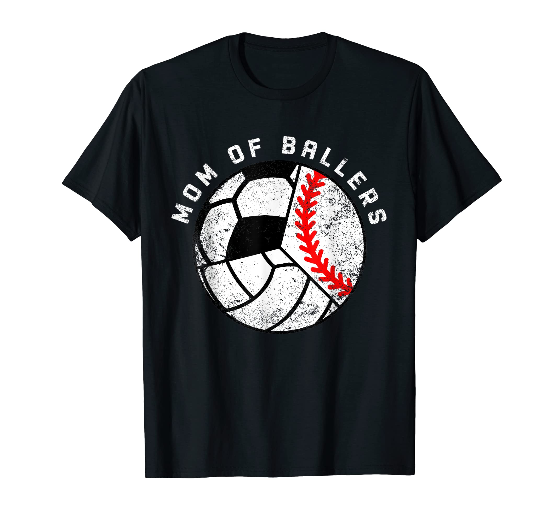 Mom Ballers Funny Baseball Volleyball T-Shirt - Novelty Apparel for Adults - T-Shirt, Sweatshirt, Hoodie