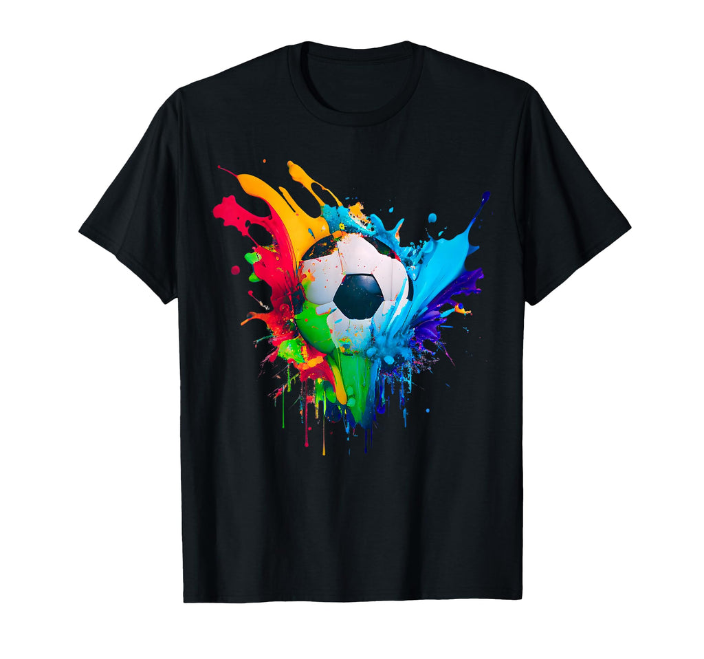 Colorful Soccer Ball Splash Love Soccer T-Shirt - Aesthetic Graphic Unisex - T-Shirt, Sweatshirt, Hoodie