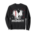 Ball Mommy Baseball Soccer Heart Sweatshirt - Fun Novelty Design Men Women - T-Shirt, Sweatshirt, Hoodie