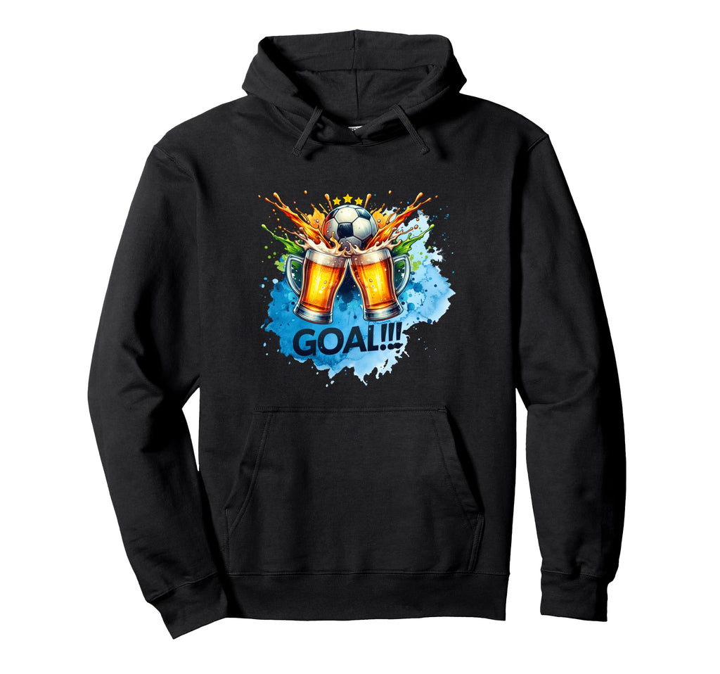 Soccer Goal Celebration Beer Splash Hoodie - Novelty Apparel Unisex - T-Shirt, Sweatshirt, Hoodie