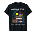 Analog Soul Digital World Vinyl T-Shirt - Minimalist Print Men Women - T-Shirt, Sweatshirt, Hoodie