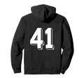 Number 41 Backside 80S 90S Team Jersey Hoodie - Custom Art Print Men Women - T-Shirt, Sweatshirt, Hoodie