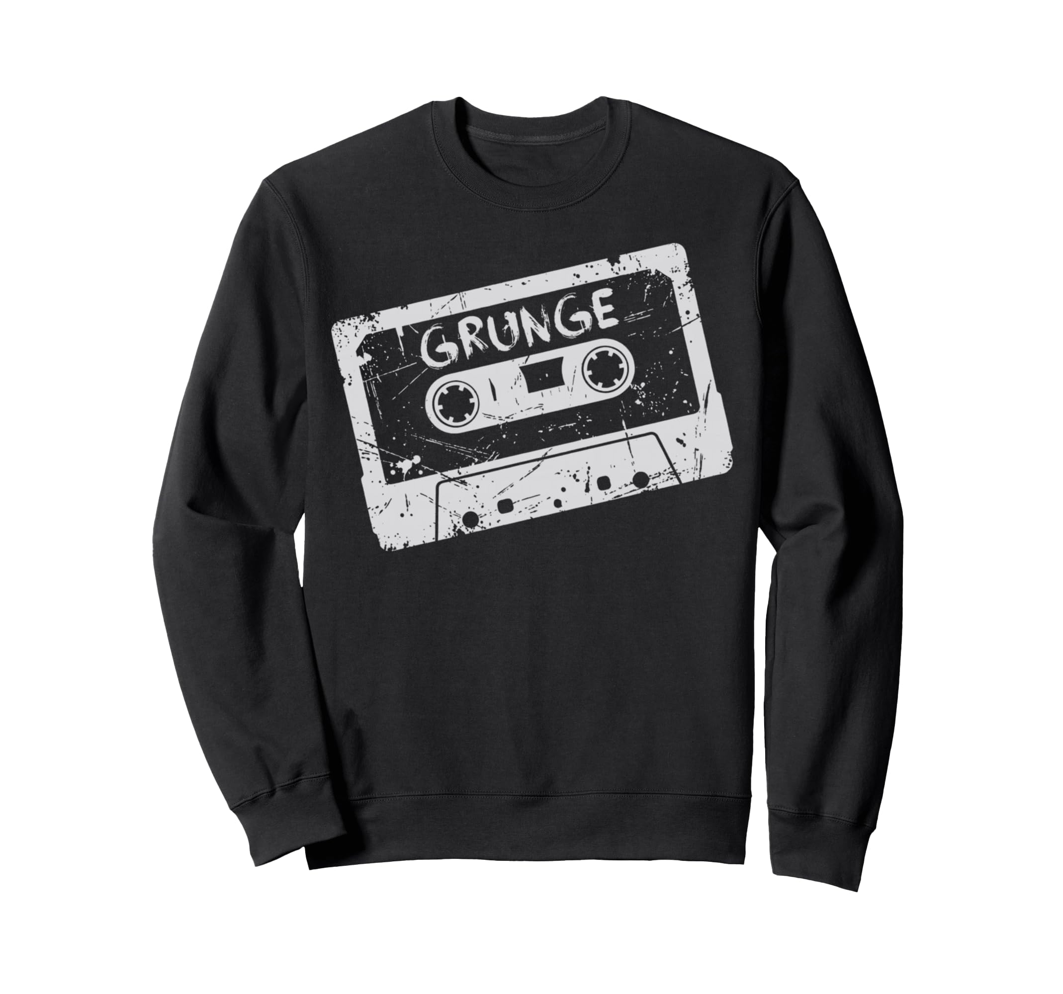 Grunge Cassette Tape Throwback Sweatshirt - Casual Everyday Wear Men Women - T-Shirt, Sweatshirt, Hoodie