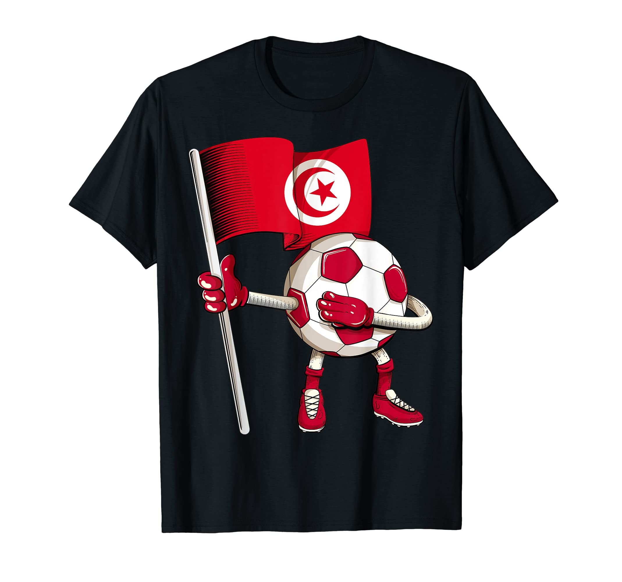 Tunisia Soccer Jersey Tunisian Flag T-Shirt - Minimalist Print Men Women - T-Shirt, Sweatshirt, Hoodie