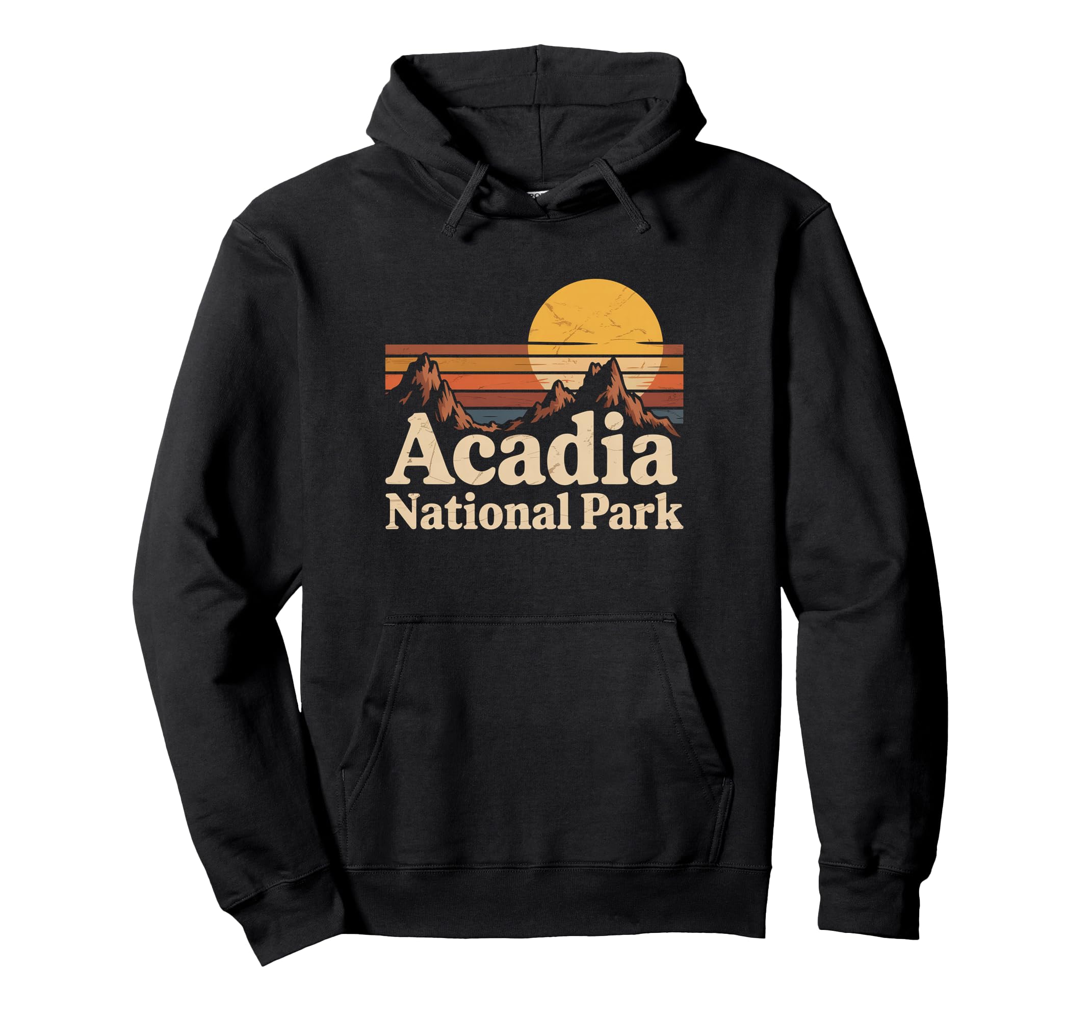Acadia National Park Mountain Sunset Maine Hoodie - Graphic Print Unisex - T-Shirt, Sweatshirt, Hoodie