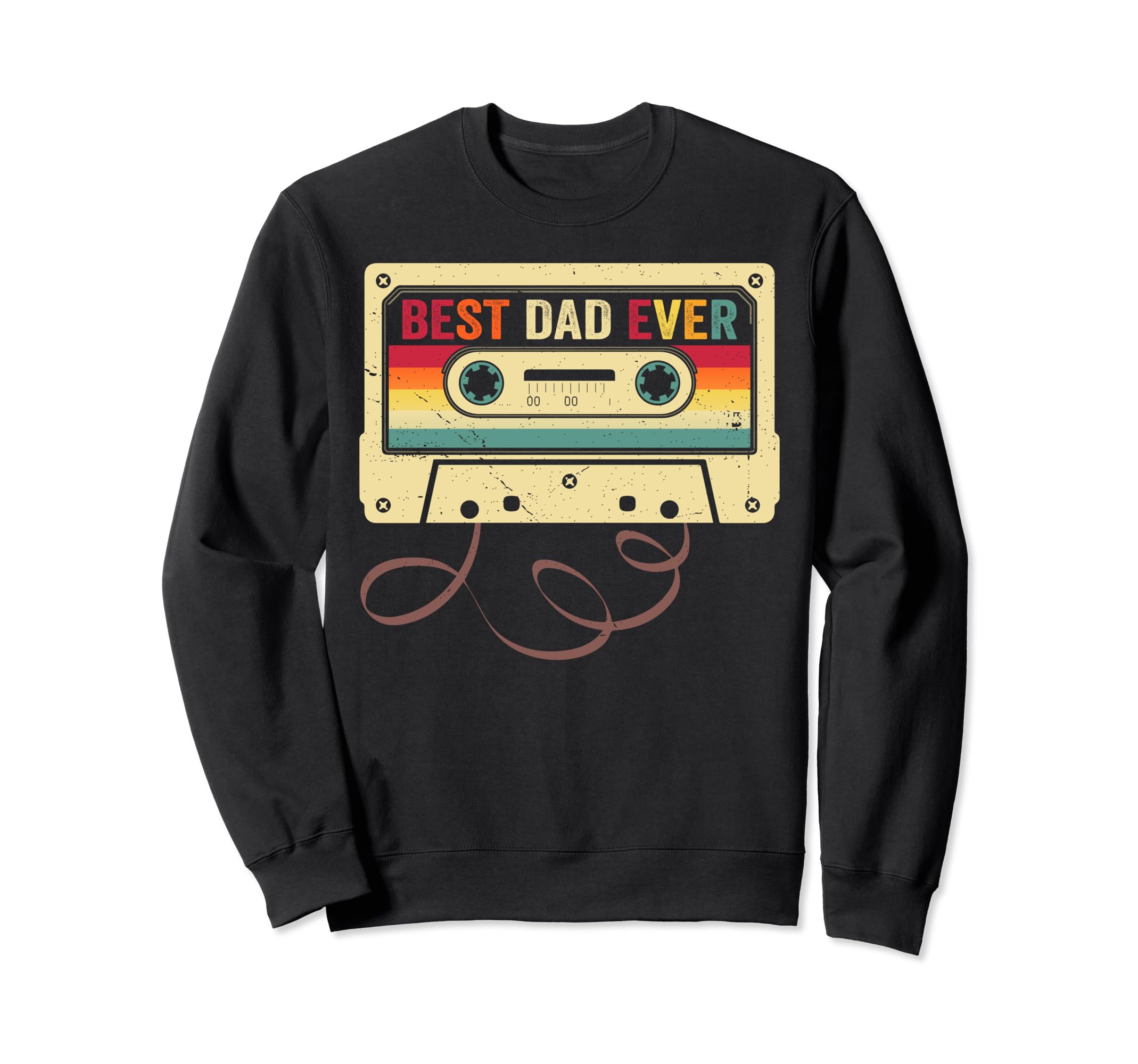 Best Dad Ever 80S Cassette Tape Sweatshirt - Novelty Apparel Unisex - T-Shirt, Sweatshirt, Hoodie