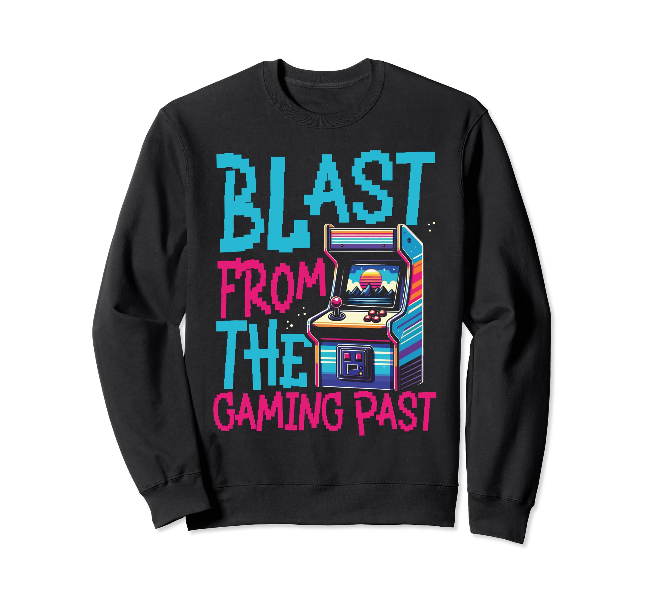 80S Arcade Nostalgia Pixel Art Video Sweatshirt - Trendy Graphic Unisex - T-Shirt, Sweatshirt, Hoodie