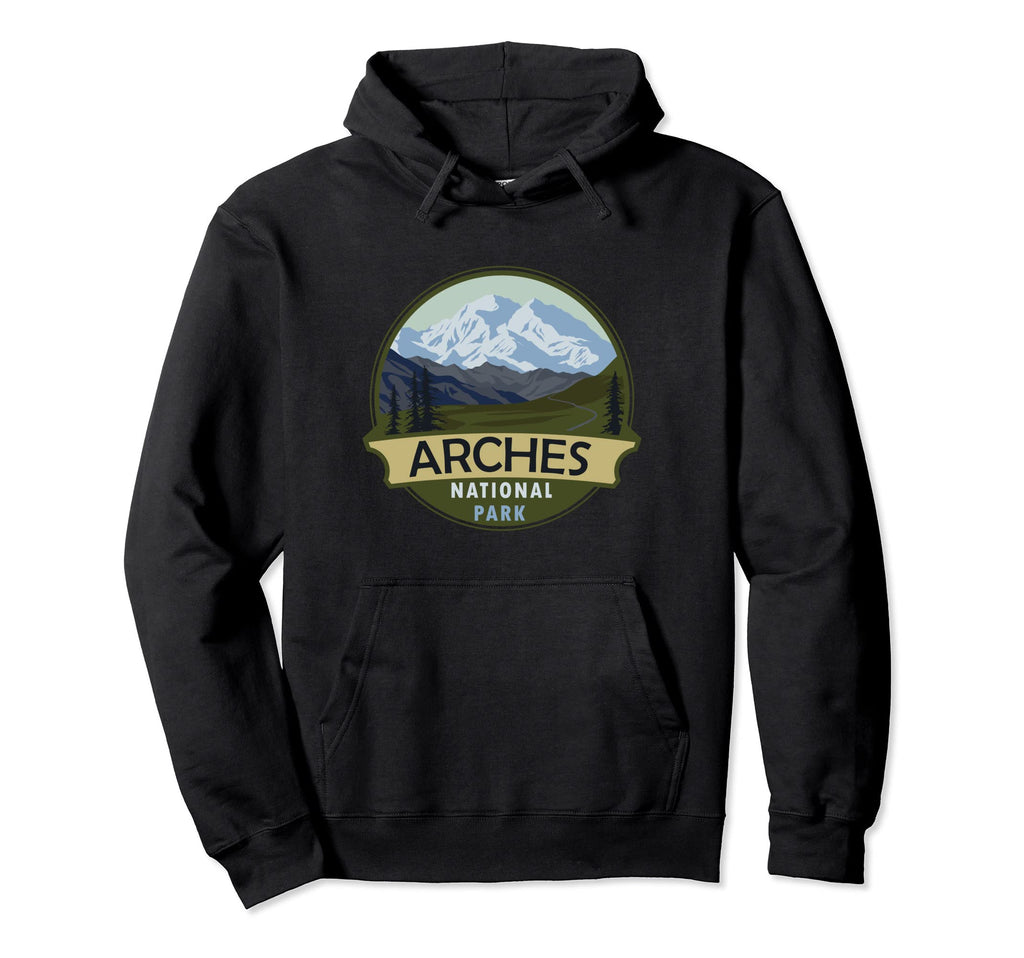 Arches National Park Mountain Hiking Hoodie - Graphic Print Unisex - T-Shirt, Sweatshirt, Hoodie
