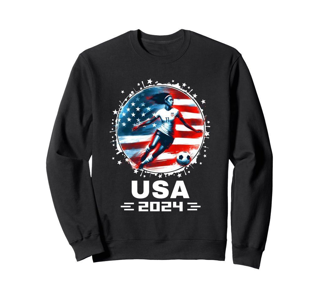 American Flag Soccer Team Womens Sweatshirt - Custom Art Print Men Women - T-Shirt, Sweatshirt, Hoodie
