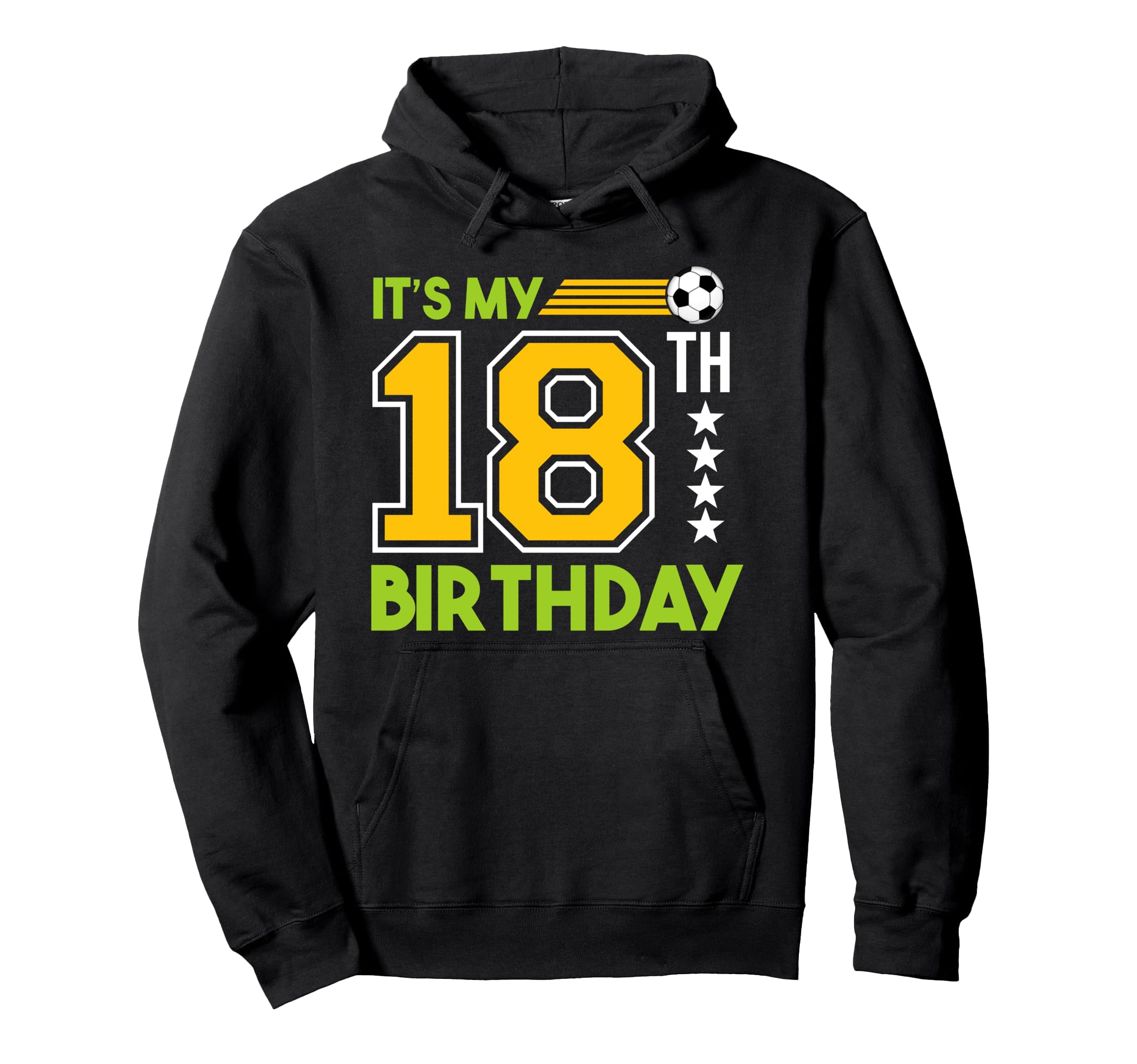 Soccer Player 18Th Birthday Football Hoodie - Minimalist Print for Adults - T-Shirt, Sweatshirt, Hoodie