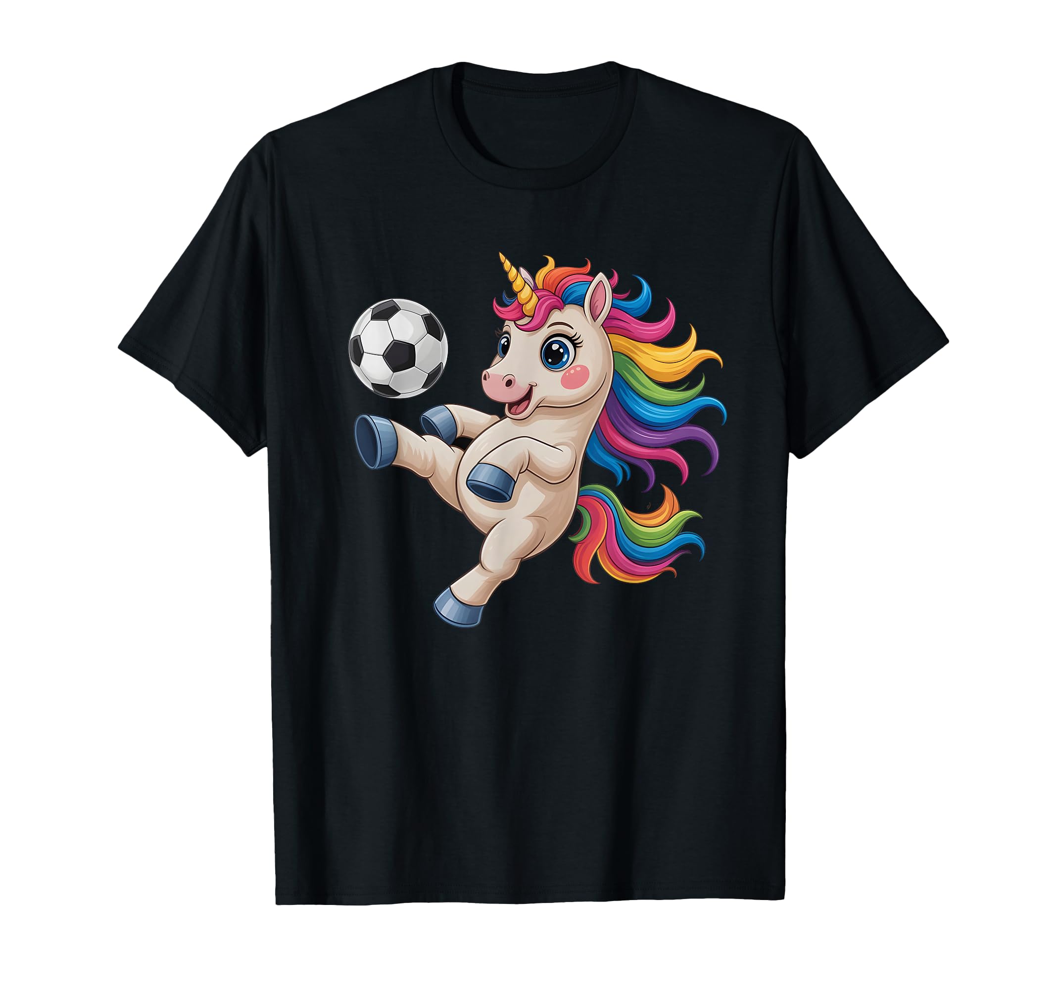 Kawaii Soccer Just Who Loves Unicorns T-Shirt - Unique Graphic Unisex - T-Shirt, Sweatshirt, Hoodie