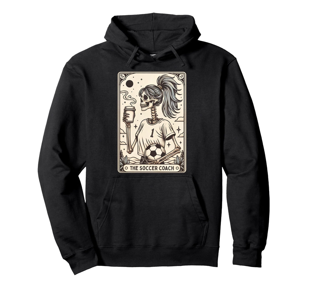 Soccer Coach Tarot Card Halloween Hoodie - Graphic Print for Adults - T-Shirt, Sweatshirt, Hoodie