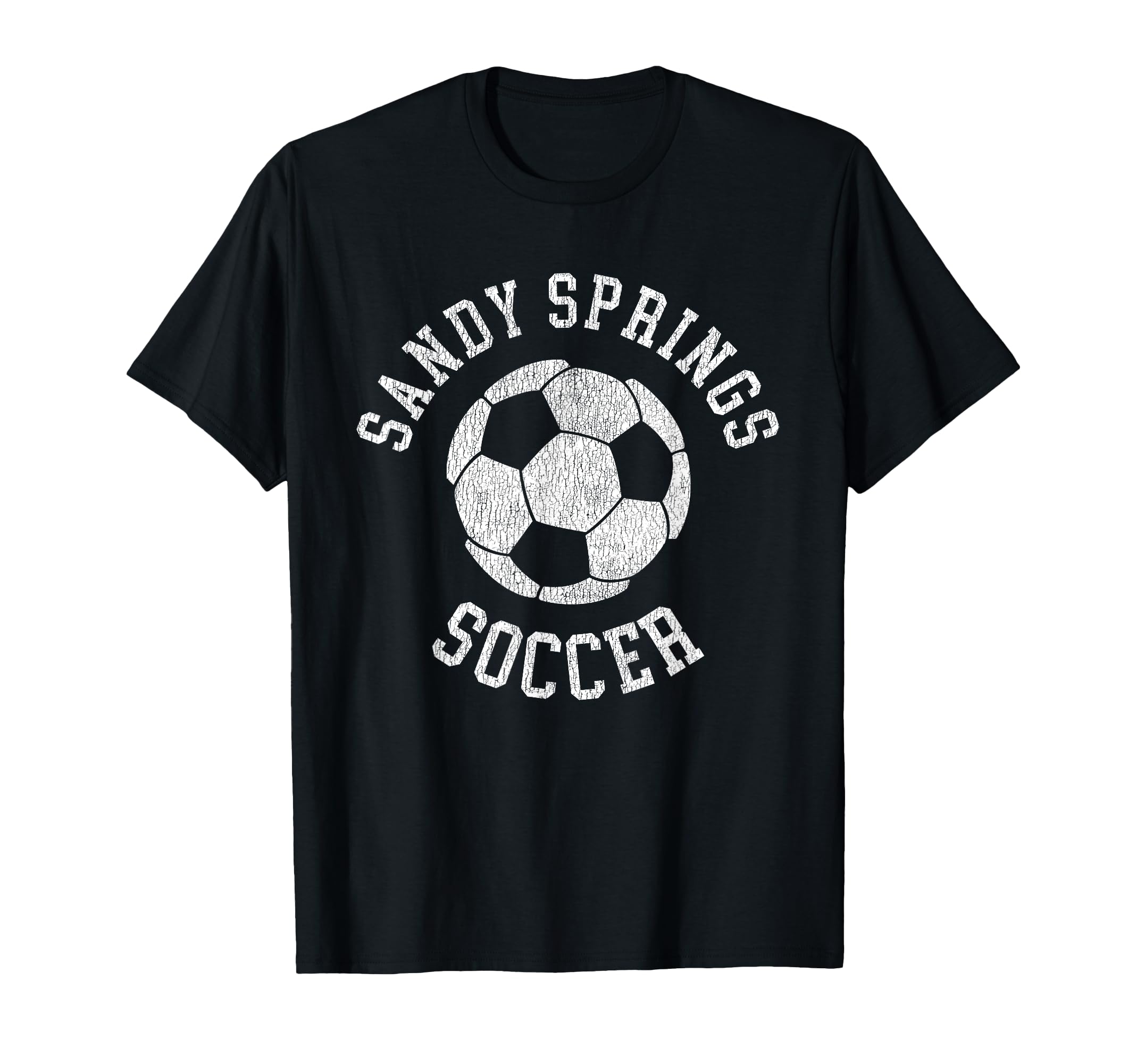 Sandy Springs Soccer Distressed 90S T-Shirt - Streetwear Style Unisex - T-Shirt, Sweatshirt, Hoodie