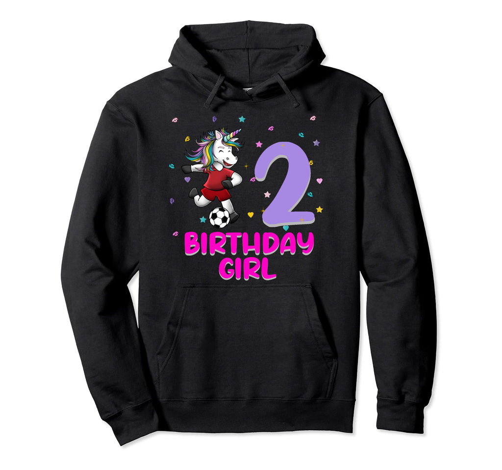 Unicorn Soccer 2Nd Birthday Love Funny 2 Hoodie - Custom Art Print Unisex - T-Shirt, Sweatshirt, Hoodie