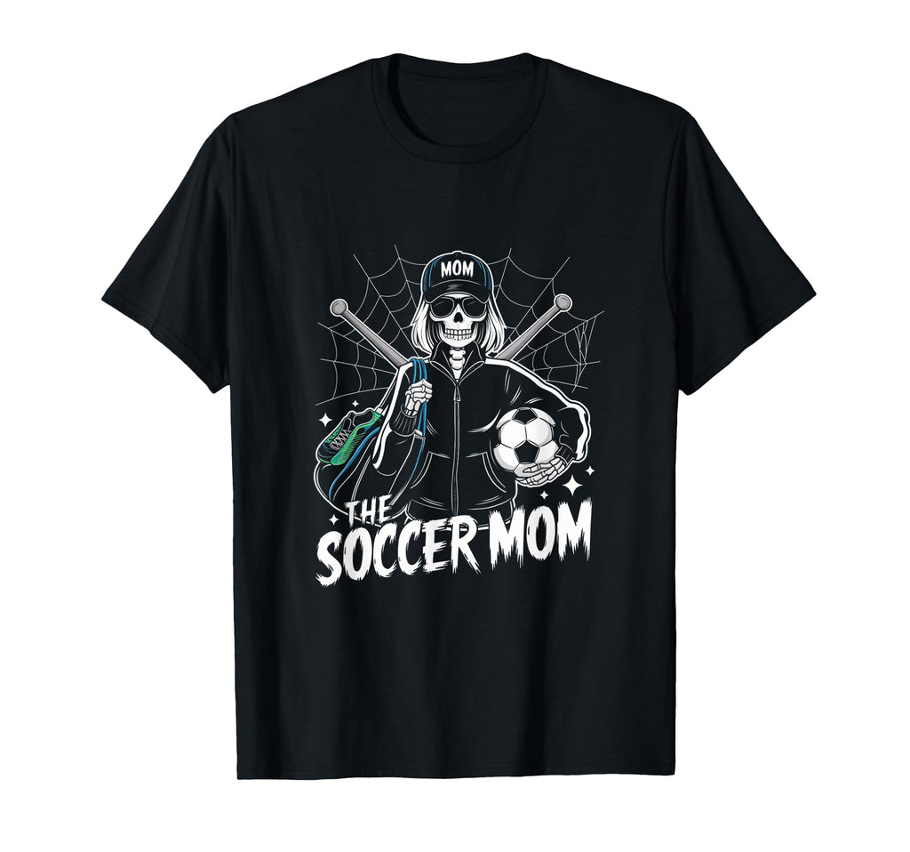 Soccer Mom Skeletton Halloween Soccer T-Shirt - Custom Art Print Men Women - T-Shirt, Sweatshirt, Hoodie