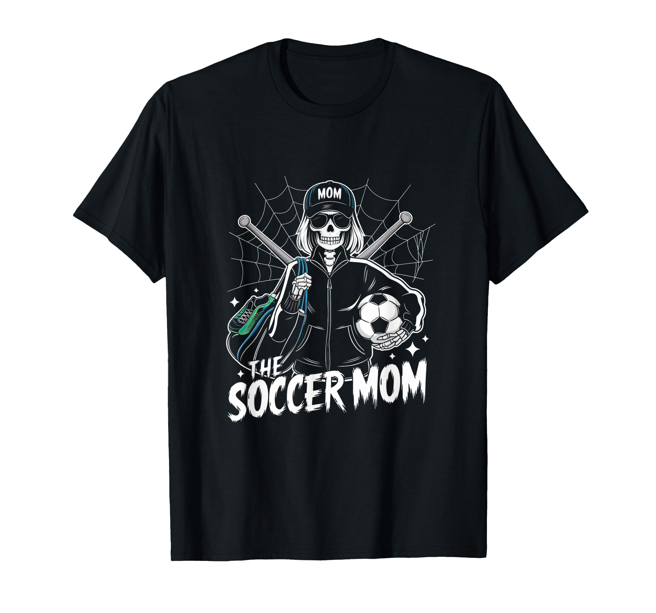 Soccer Mom Skeletton Halloween Soccer T-Shirt - Custom Art Print Men Women - T-Shirt, Sweatshirt, Hoodie