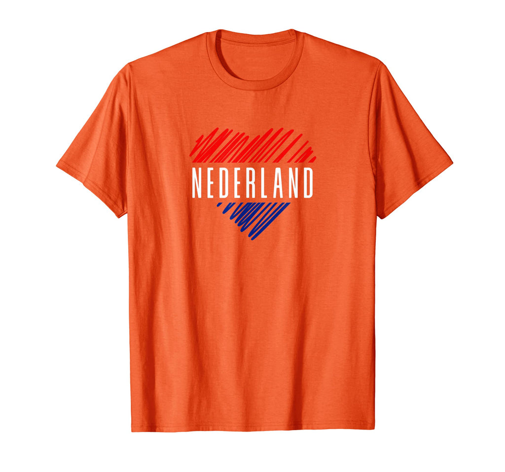 Holland Nederland Dutch Flag Heart T-Shirt - Aesthetic Graphic Unisex - T-Shirt, Sweatshirt, Hoodie