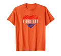 Holland Nederland Dutch Flag Heart T-Shirt - Minimalist Print Unisex - T-Shirt, Sweatshirt, Hoodie