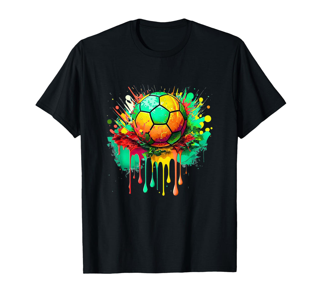 Colorful Soccer Ball Sports Art T-Shirt - Custom Art Print for Adults - T-Shirt, Sweatshirt, Hoodie