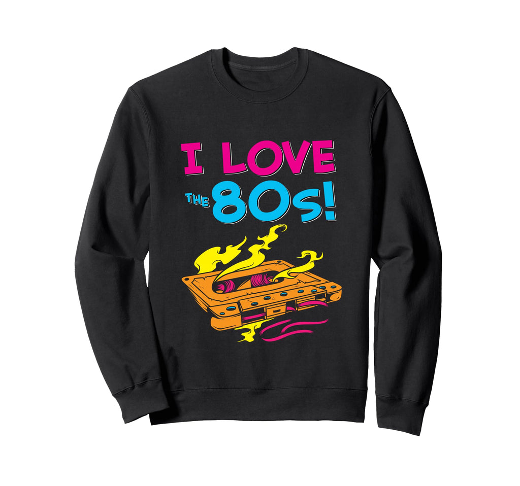I Love 80S Audio Cassette Tapes Sweatshirt - Minimalist Print Unisex - T-Shirt, Sweatshirt, Hoodie