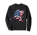 Female Soccer Player American Flag Sweatshirt - Novelty Apparel for Adults - T-Shirt, Sweatshirt, Hoodie