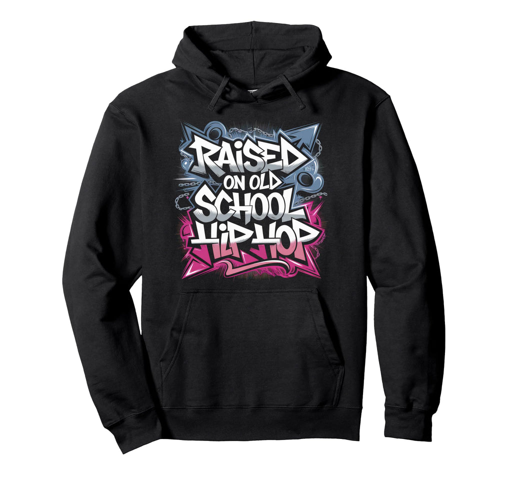 Raised Old School Hip Hop Cassette Hoodie - Aesthetic Graphic Unisex - T-Shirt, Sweatshirt, Hoodie